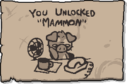 The unlock art for Tainted Mammon.